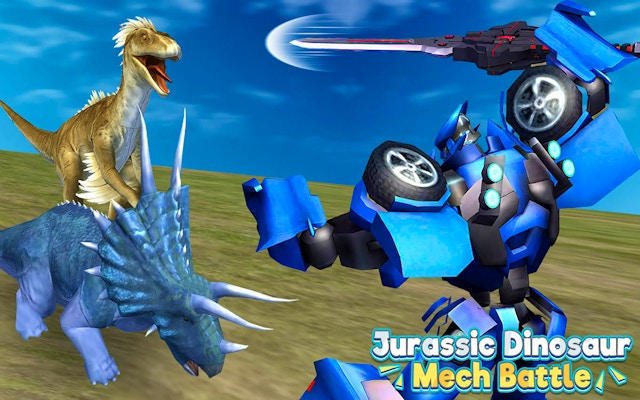 Jurassic Dinosaur Mech Battle: Robot Warrior