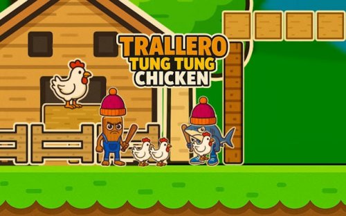 Trallero Tung Tung Chicken - Farm Chase Game